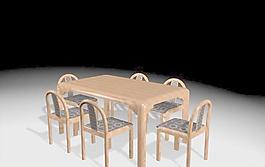 餐桌組合-14家具3D模型
