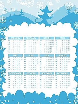 矢量日歷的新年2011