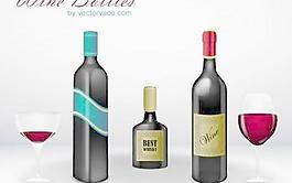 矢量酒瓶矢量