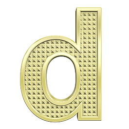 一個(gè)小寫字母的字符集滾花金