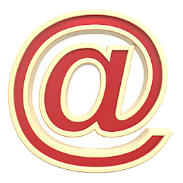 邮件标志从宝石金框字符集