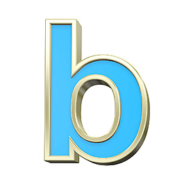 小寫字母從綠松石金框字符集