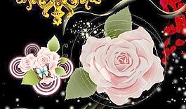 精美PSD花邊素材 下載