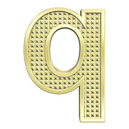一個小寫字母的字符集滾花金