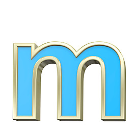 小寫字母從綠松石金框字符集