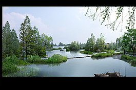 水域自然風景素材