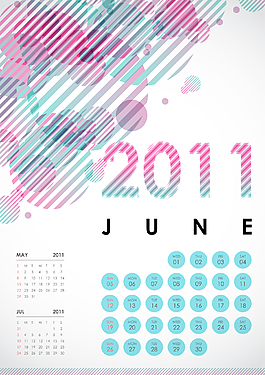 2011—六月日歷設(shè)計