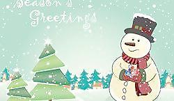 矢量雪人圣誕樹和禮物矢量