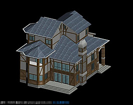 3d別墅素材