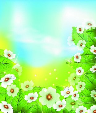 美麗的花朵美麗；04矢量素材