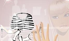 時裝展示項目和女孩矢量素材
