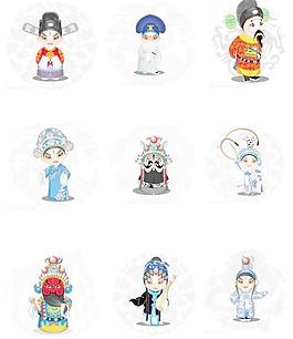 全套50矢量卡通京劇人物2