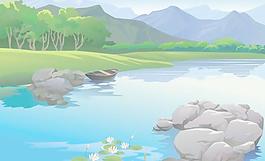 美丽的风景02矢量