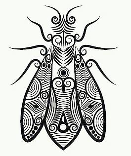 動物圖案的線條藝術的05個向量