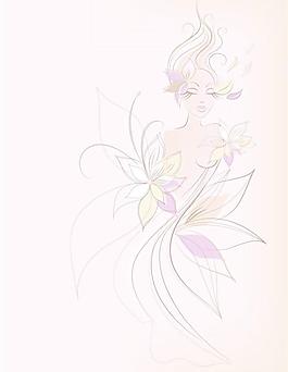 時尚女性插畫矢量素材2