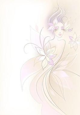 時尚女性插畫矢量素材1