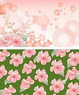 水墨花卉矢量素材