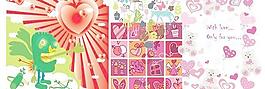 4款可愛(ài)的情人節(jié)元素矢量素材
