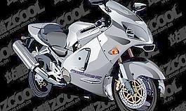 現(xiàn)實(shí)的摩托車矢量素材