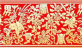 超漂亮的中國古典富貴花紋矢量圖案 下載