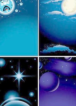 夜晚與宇宙矢量圖片素材 下載