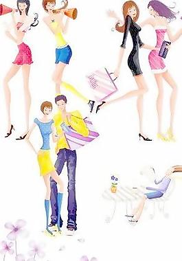 情人節(jié) 時(shí)尚男女 psd素材 下載