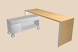 辦公家具辦公桌33D模型