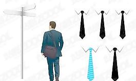 生意人和領(lǐng)帶矢量素材