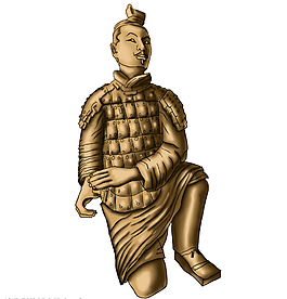 手绘兵马俑