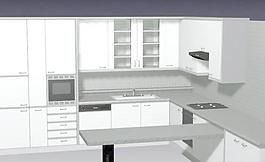 櫥具典范之櫥柜3D模型B-034