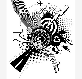 城市主題潮流插圖