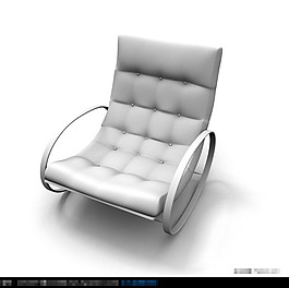 3D時尚靠搖椅模型