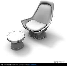 3D時尚沙發靠椅模型