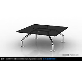 3D精美方形茶幾模型