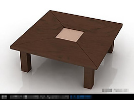 3D方形木桌模型