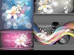 摘要背景與花朵矢量
