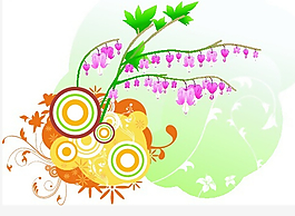 圓圈元素裝飾的花紋等設(shè)計矢量素材