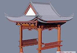 方亭子3D模型