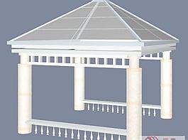 方亭子3D模型