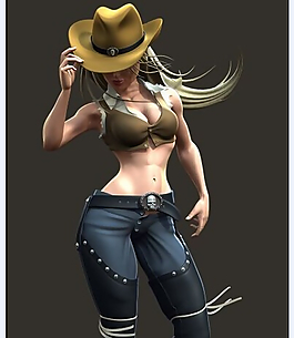 Cowgirl性感美女模型