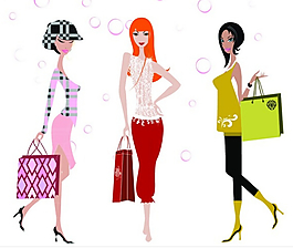 時尚購物女孩