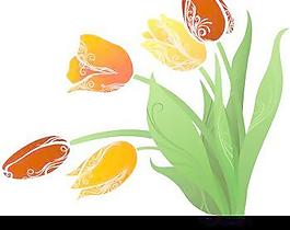 向量的郁金香花