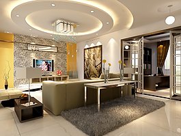 现代豪华的装饰效果图