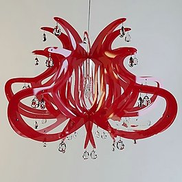 红色艺术吊灯