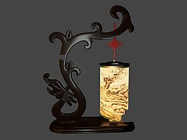 中式臺燈--騰龍