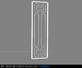 3D中式圖案單開門模型圖