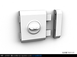 3D精美門鎖模型