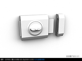 精美門鎖3D模型