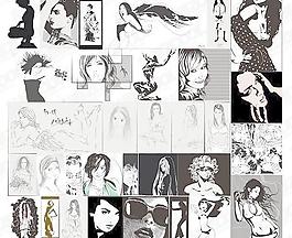 女性矢量素材21模型