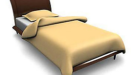 精致單人床3D模型